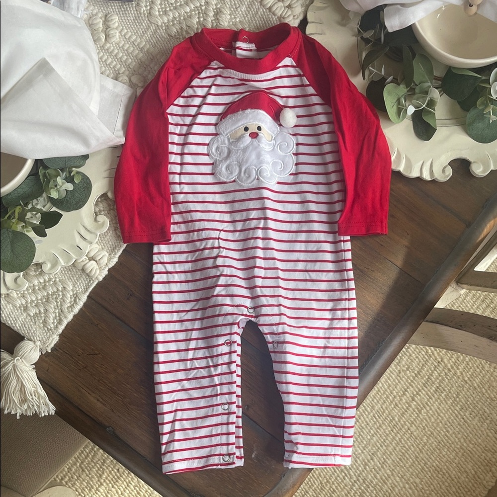 Festive Red and White Santa Kids One Piece